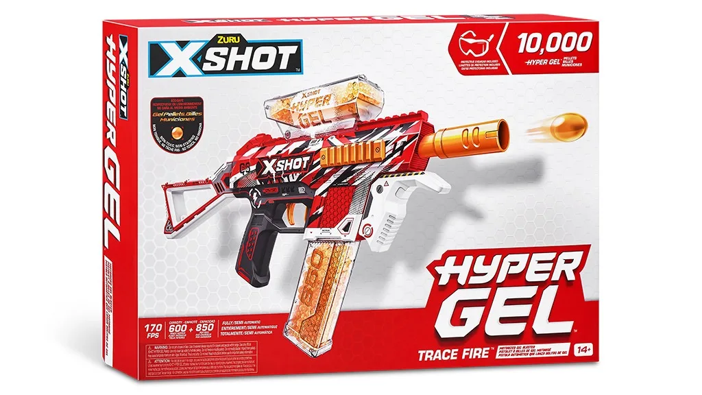 ZURU X-Shot Hyper Gel Trace Fire opäť prináša detskú zábavu pre tínedžerov.