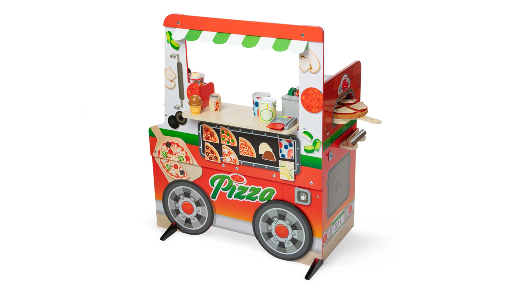 Predstavenie hry: Melissa &amp;amp; Doug drevený pizza food truck aktivity centrum