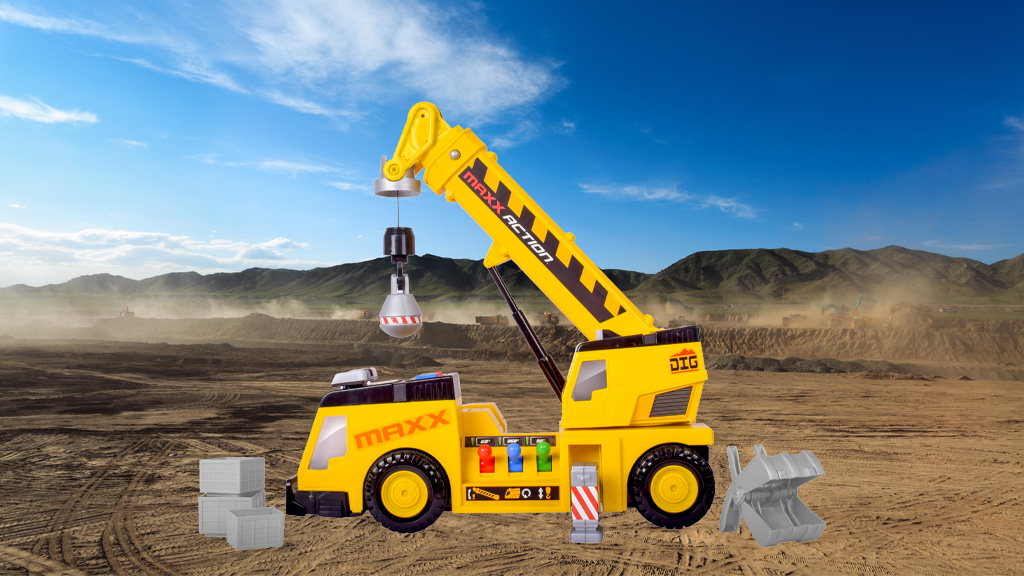 Predstavenie hry: Sunny Days Entertainment Maxx Action 3 v 1 žeriavový nákladný automobil