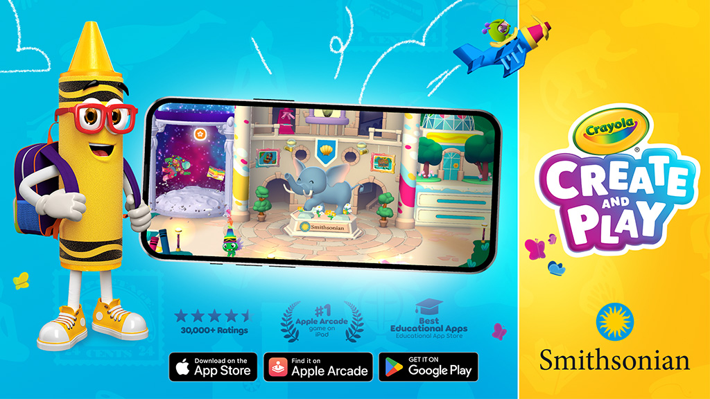 Crayola sa spája so Smithsonian inštitútom a Red Games Co. pre mobilnú hru