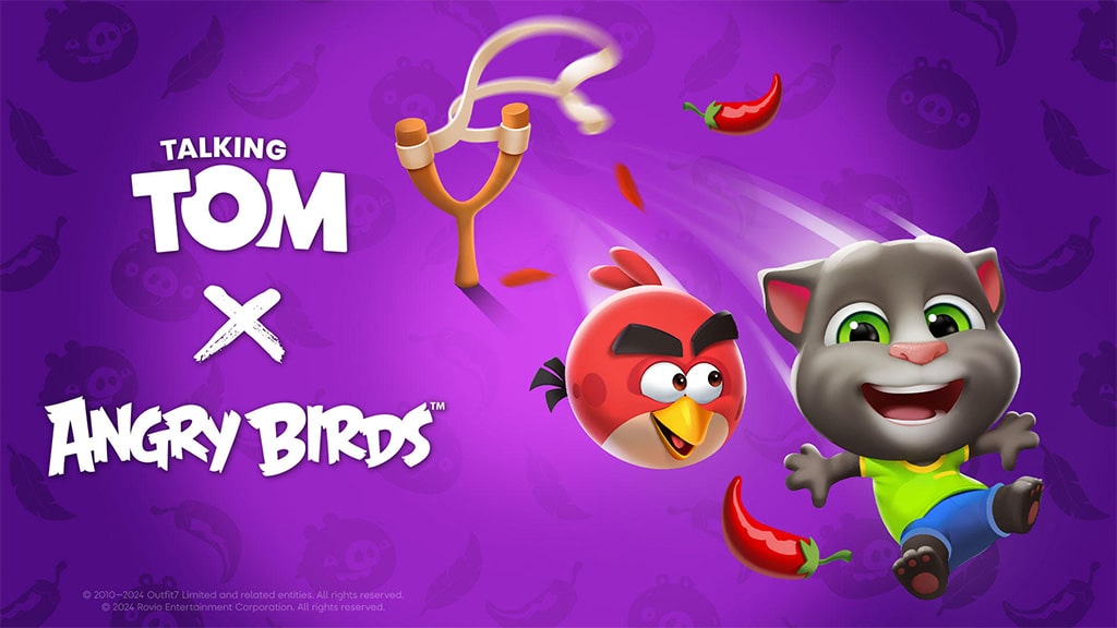 Postavičky Talking Tom a Angry Birds bojujú s prasiatkami v My Talking Tom 2