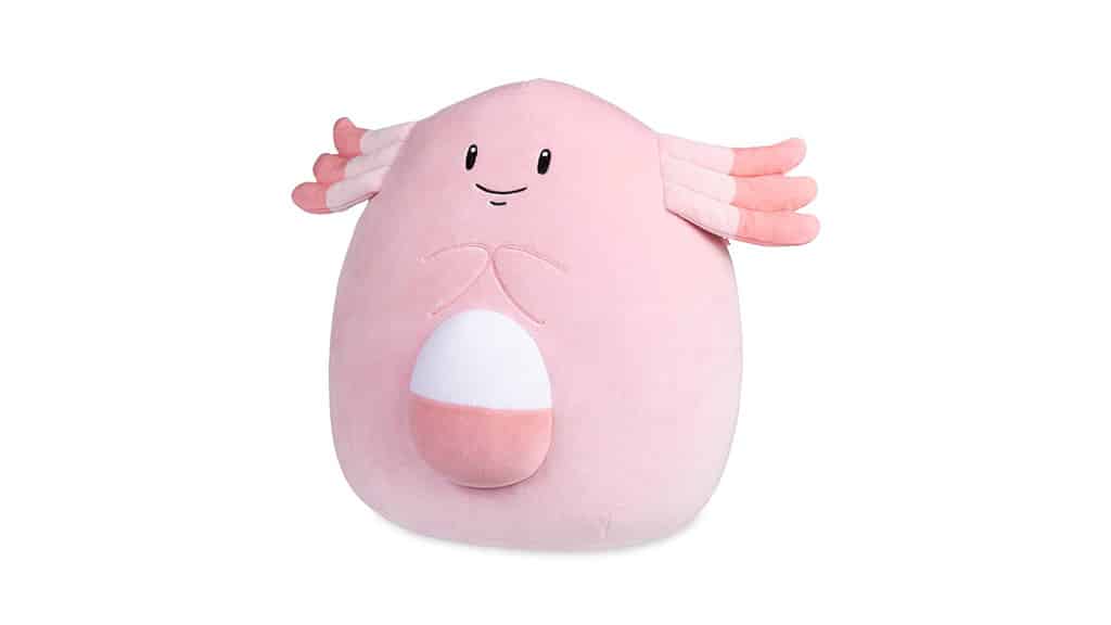 Pokémon Eevee a Chansey sa menia na Squishmallow
