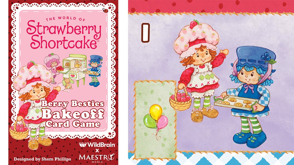 Peč s najlepšími priateľmi novú jahodovú piškótu v kartovej hre!