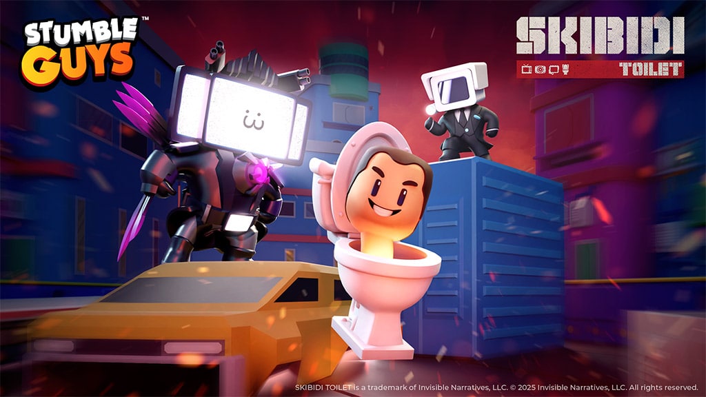 Skibidi Toilet sa dostane do novej sezóny Stumble Guys