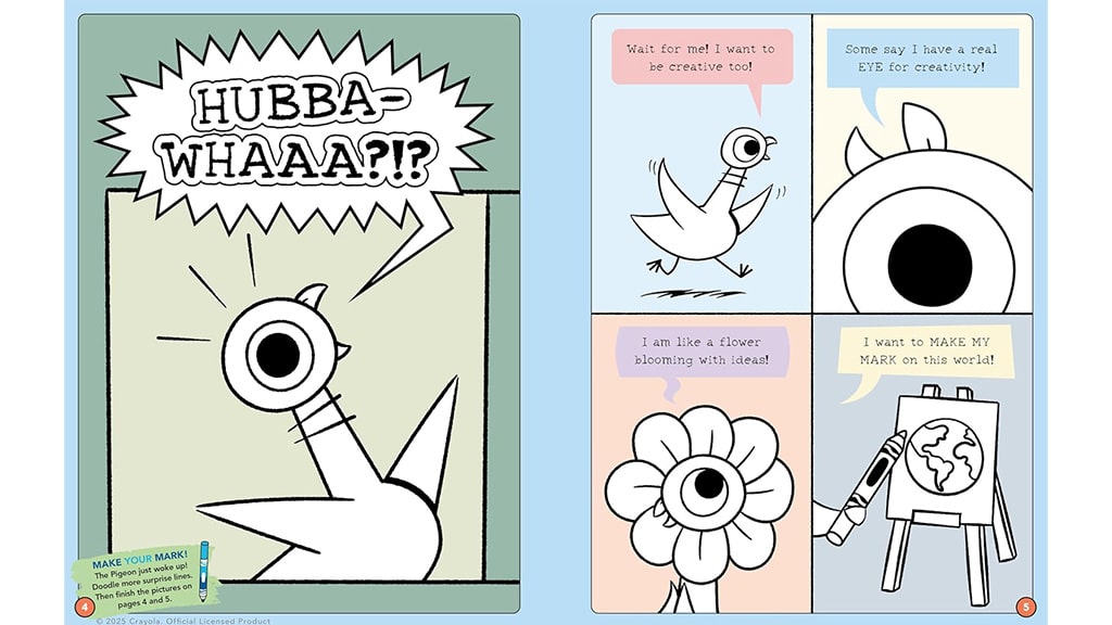 Workshop Mo Willemsa a Crayola predstavujú: Zanechaj stopu! omaľovánka