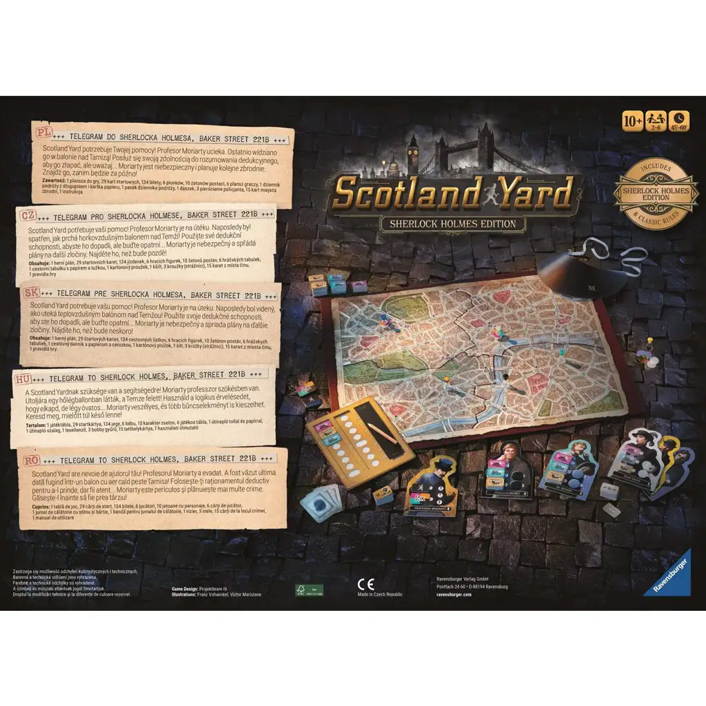 Scotland Yard spoločenská hra - edícia Sherlock Holmes - Ravensburger kép 2