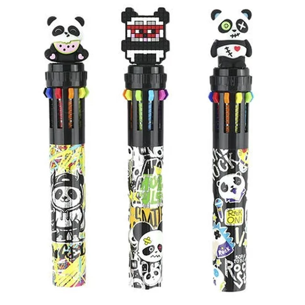 Nebulo: Guľôčkové pero s 10 farbami, dizajn Panda, rôzne druhy, 1 ks