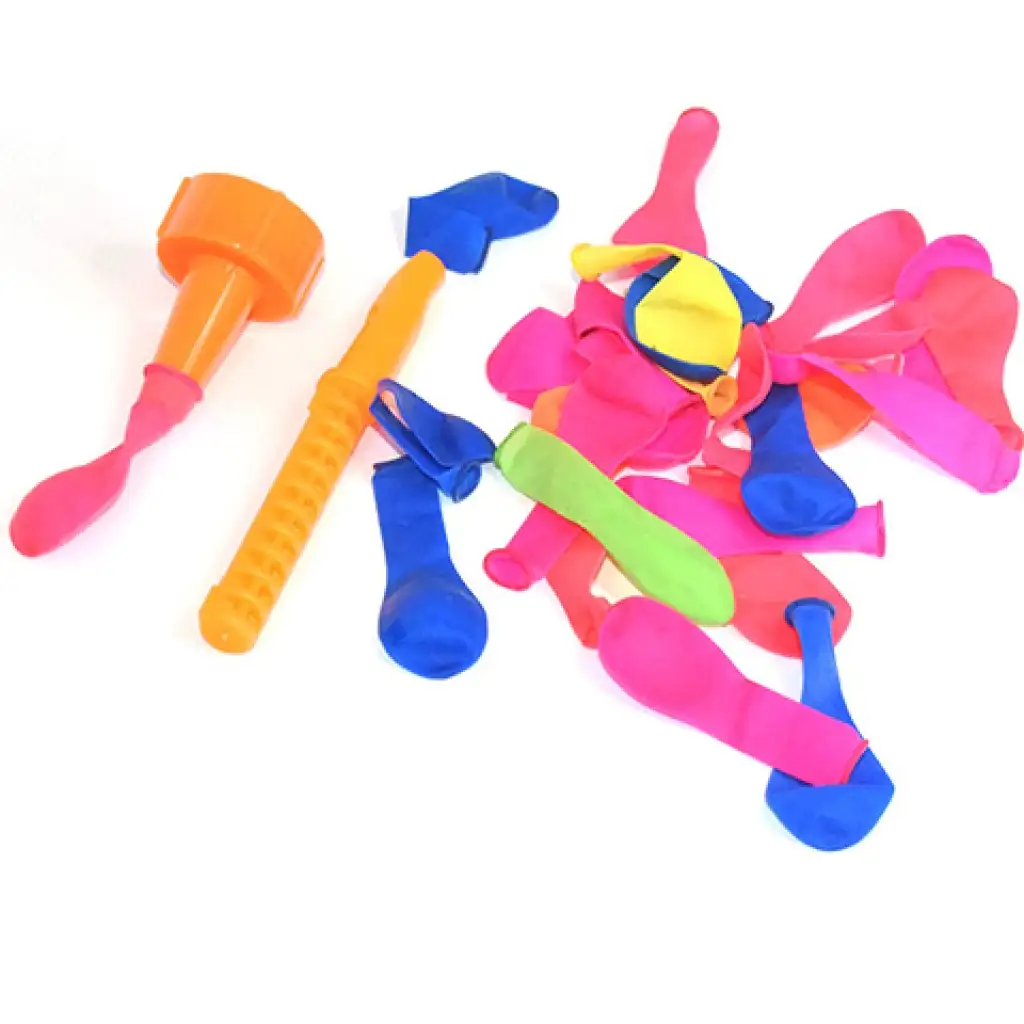 100-dielny set neónových vodných bômb s redukciou, ktorá sa dá pripevniť na kohútik