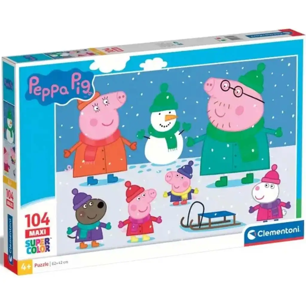 Peppa Pig 104-dielna maxi supercolor puzzle - Clementoni