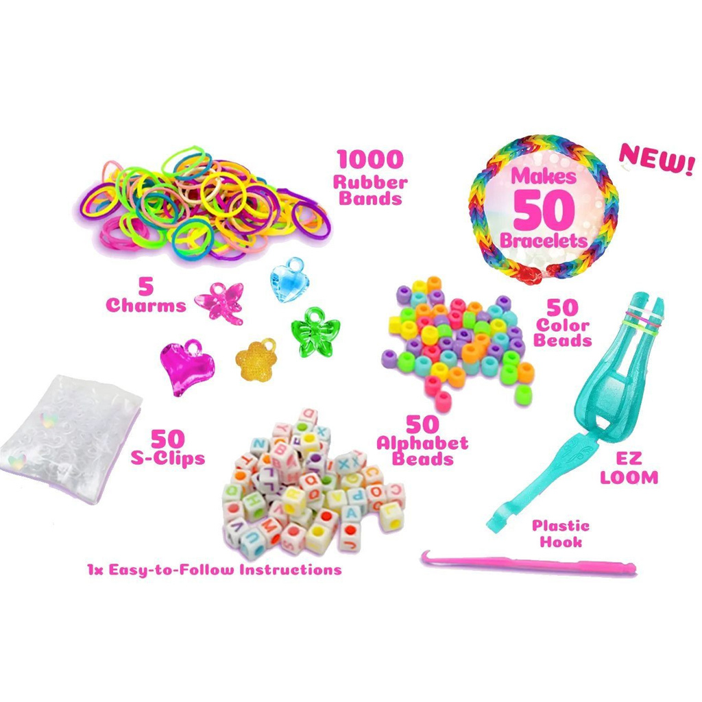 WeCool: Sada na výrobu gumičkových náramkov ILY DIY s korálkami v pohárovom úložnom boxe kép 2