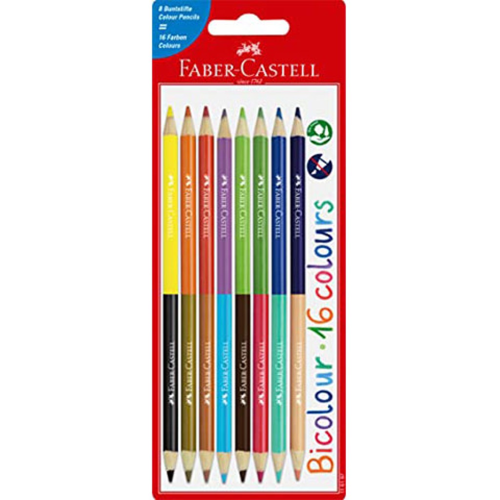 Faber-Castell: Bicolor 8 dielny set farebných ceruziek