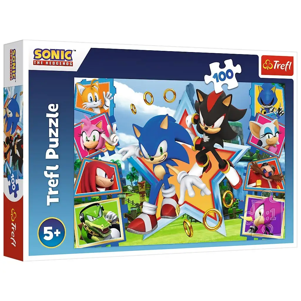 Stretnutie so Sonicom 100-dielne puzzle - Trefl