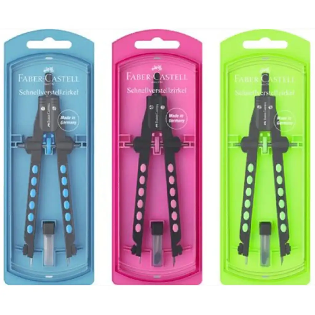 Faber-Castell: Factory kružidlo v neónovej farbe, rôzne varianty