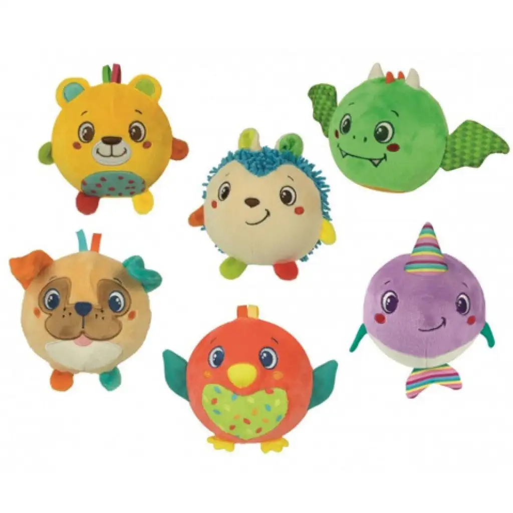 Zvieratká mäkká plyšová hrkálka vo viacerých variantoch 10 cm - Clementoni