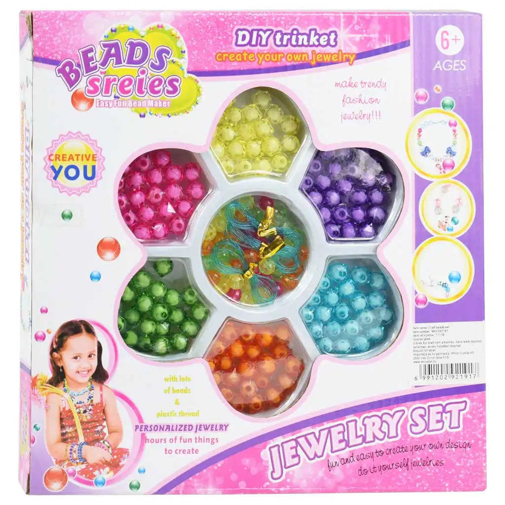 Beads Series: Set na výrobu šperkov 100+ farebných a trblietavých perál