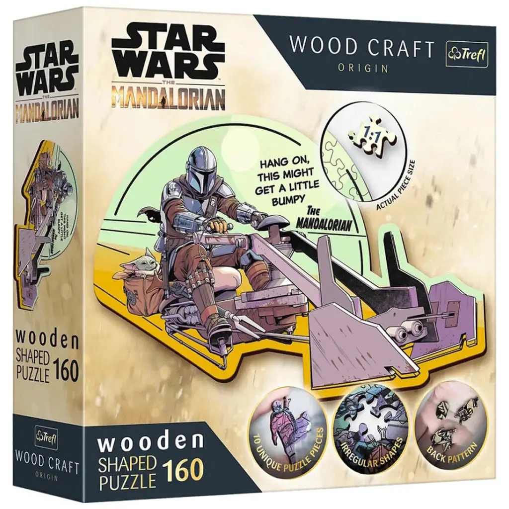 Wood Craft: Star Wars - Mandalorian 160 ks prémiové drevené puzzle -  Trefl