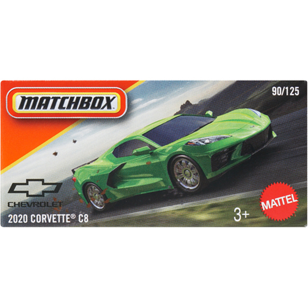 Matchbox: 2020 Chevrolet Corvette C8 v papierovej krabičke, model autíčka 1/64 - Mattel