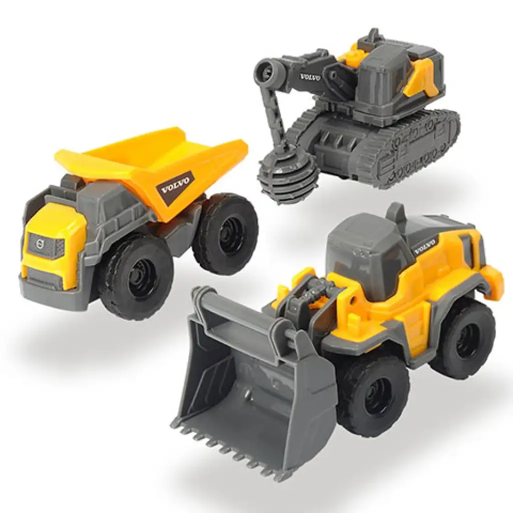 Volvo munkagépek 3db-os szett kétféle változatban - Dickie Toys kép 3