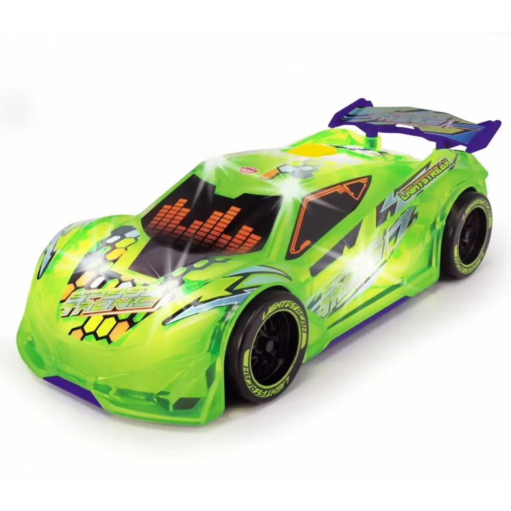 Streets Beatz: Speed Tronic neon zöld autó fénnyel és hanggal 20 cm - Dickie Toys kép 2