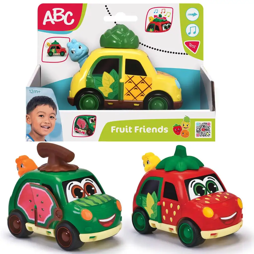 ABC Fruit Friend ovocné autá so zotrvačníkom a zvukom v rôznych variantoch - Simba Toys