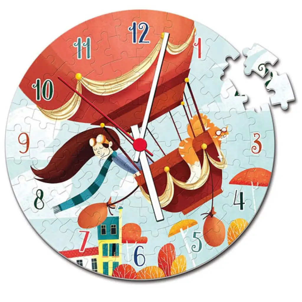 Hőlégballon a szélben 96 db-os puzzle óra  - Clementoni kép 2