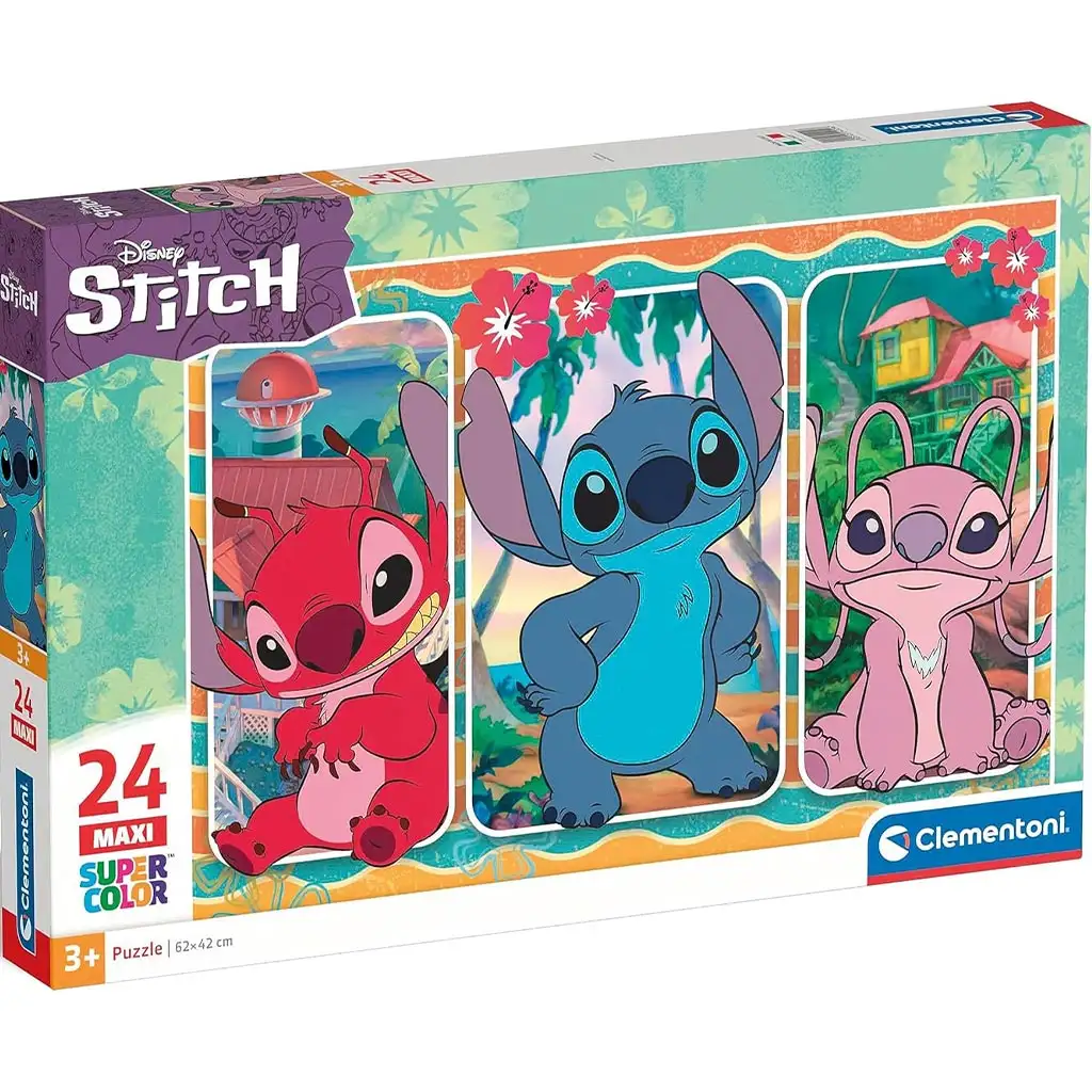 Disney+Stitch 24 ks maxi supercolor puzzle - Clementoni