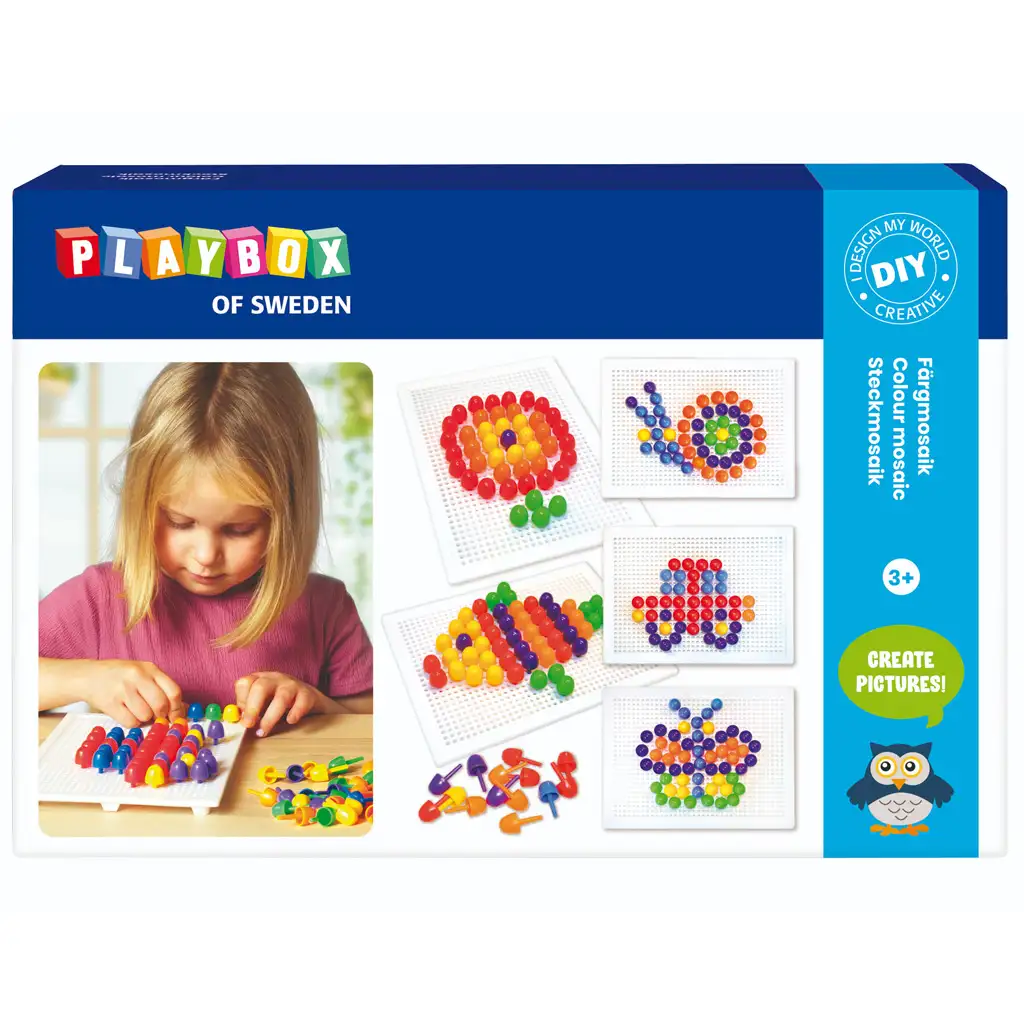 PlayBox: Sada na výrobu farebného mozaikového obrazu, 120 dielov