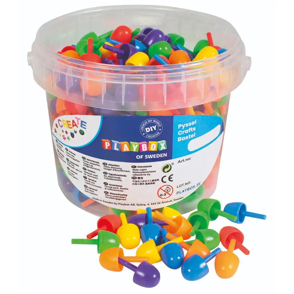 PlayBox: Farebná stredne veľká mozaiková bodka, sada 125 kusov, vo fialovej farbe, 1,5 cm.