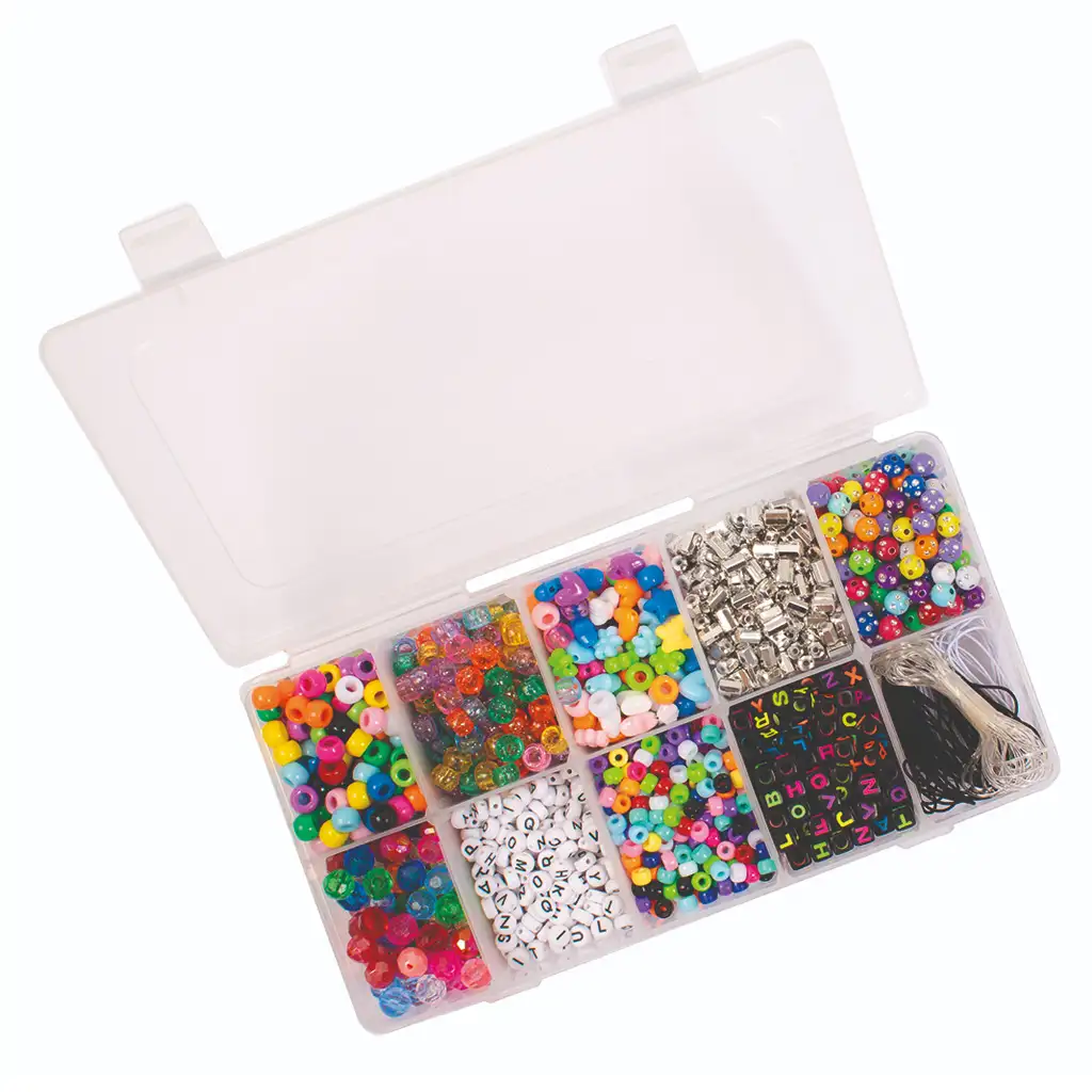 PlayBox: Sada plastových korálok v počte 1900 kusov v úložnom boxe kép 2