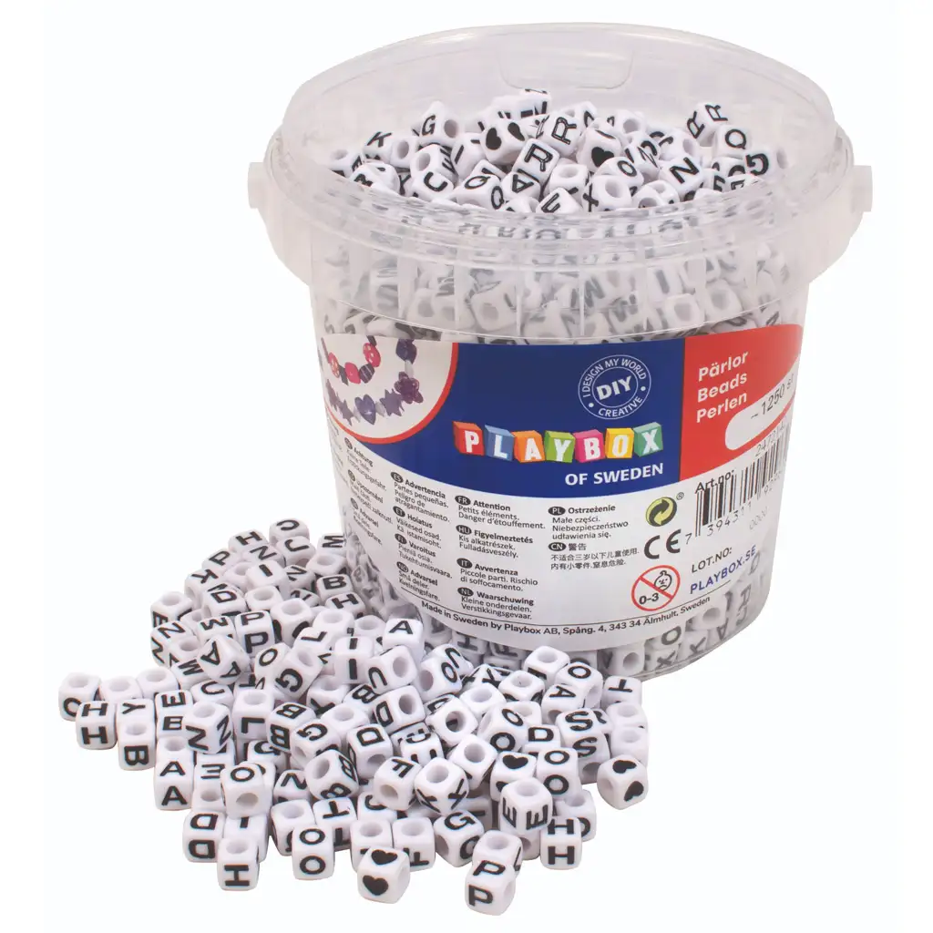 PlayBox: Sada perličiek na navliekanie vo vedierku, 1250 ks