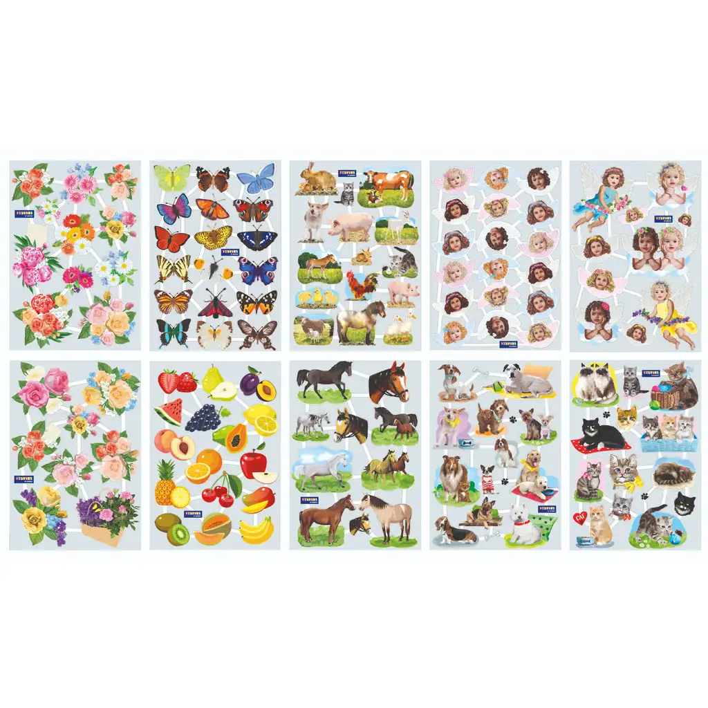 PlayBox: Zmiešaná kreatívna sada nálepiek s 130 nálepkami kép 2