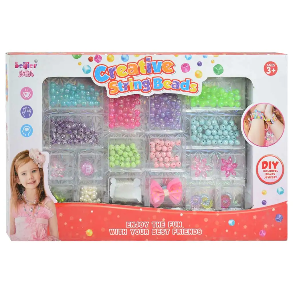 Creative StringBeads:  Set na výrobu šperkov 200+ farebných perál