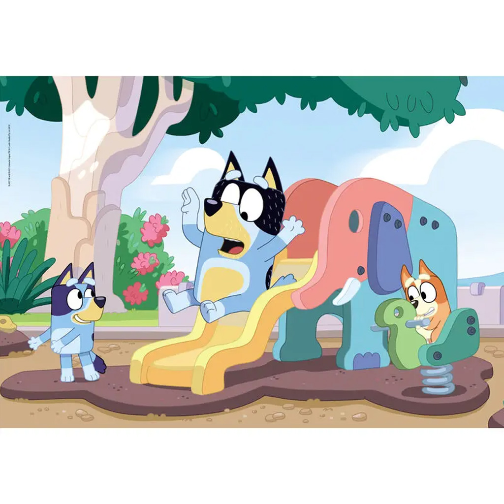 Bluey pes šmýka sa na 104 kusovom Supercolor puzzle - Clementoni kép 2