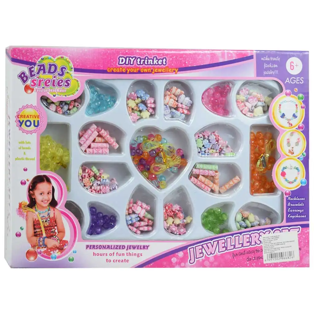 Beads Series: Set na výrobu šperkov 200+ farebných perál - rôzne farby a tvary