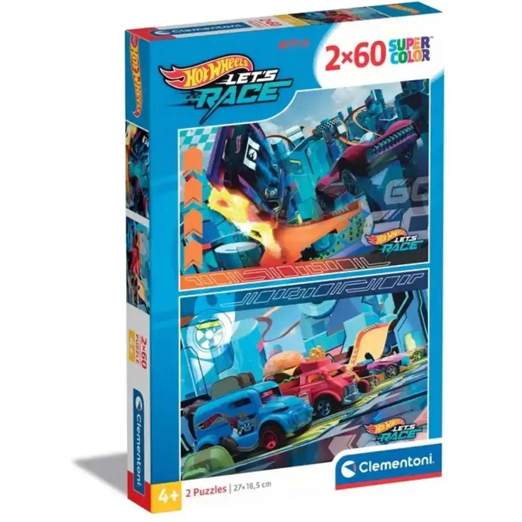 Hotwheels 2x60 ks Supercolor puzzle - Clementoni kép 1