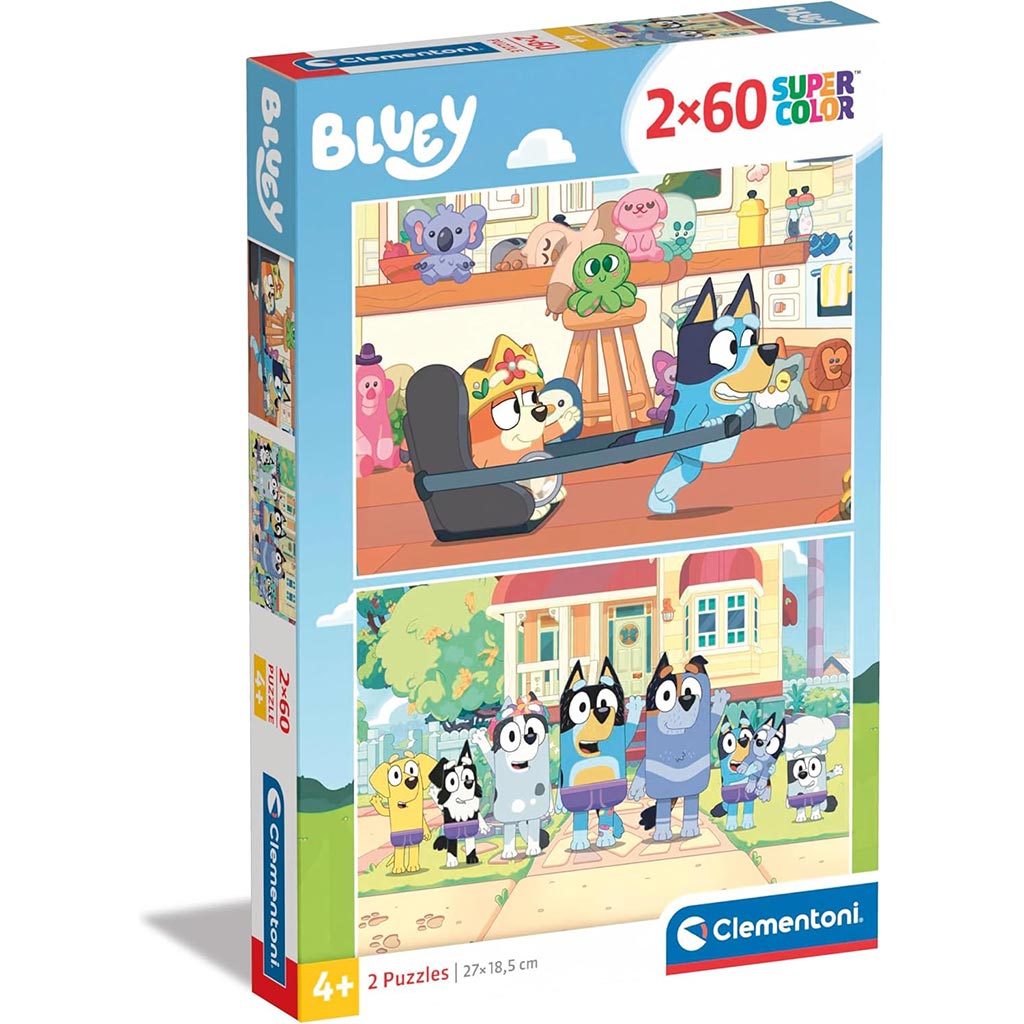 Bluey 2x60ks supercolor puzzle - Clementoni