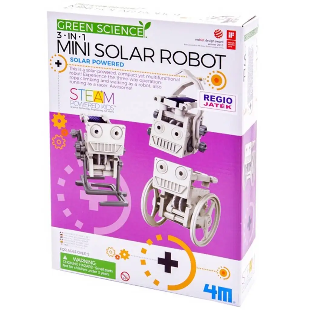 3 v 1 solárny robot – Pohyb so solárnou energiou, hračka s vedou