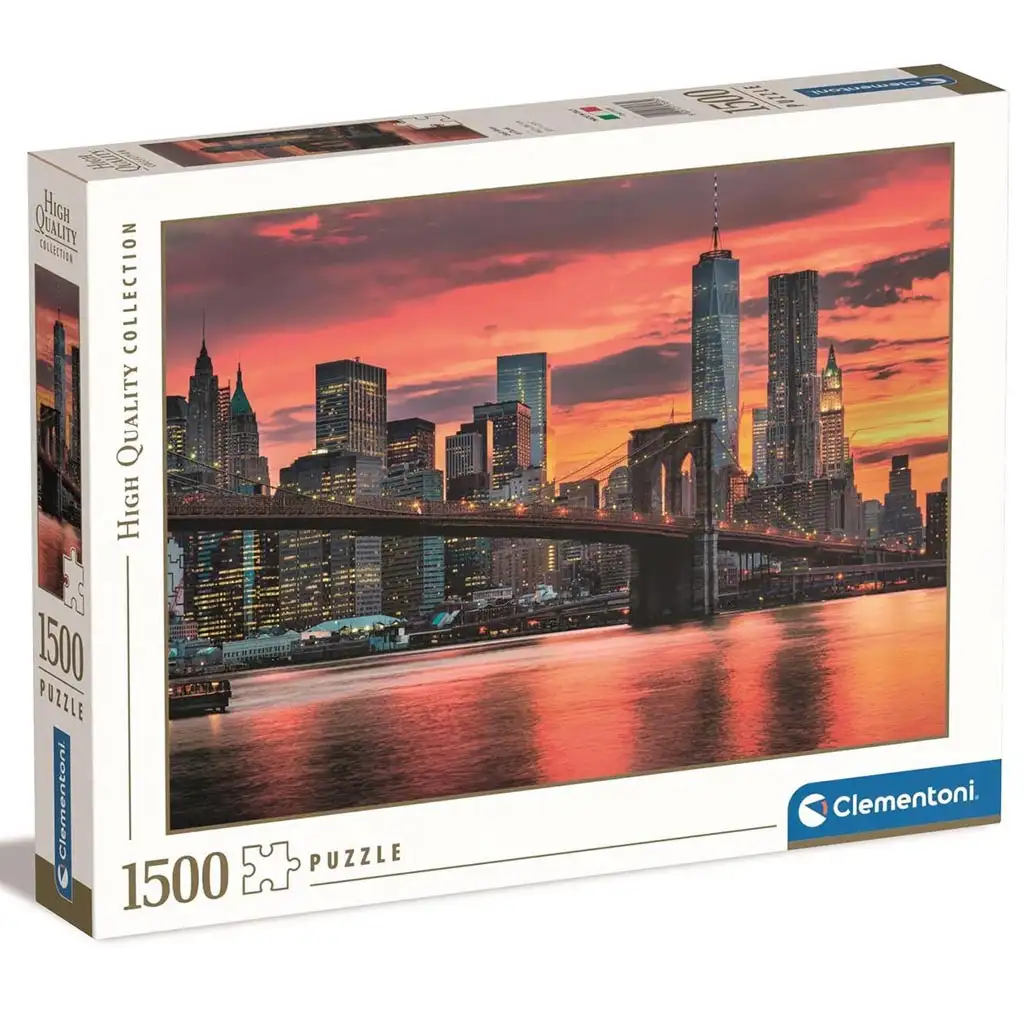 East River pri súmraku 1500 kusová HQC puzzle - Clementoni