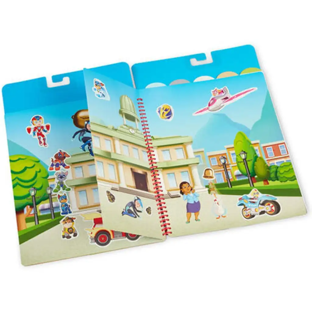 Melissa & Doug: Mancs őrjárat Kaland-öböl újrahasználható matricás füzet kép 2