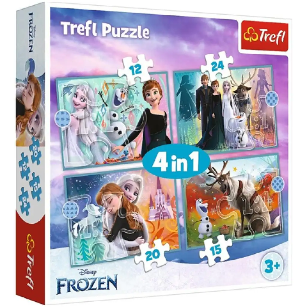Ľadové  kráľovstvo 2. 4v1 puzzle set - Trefl