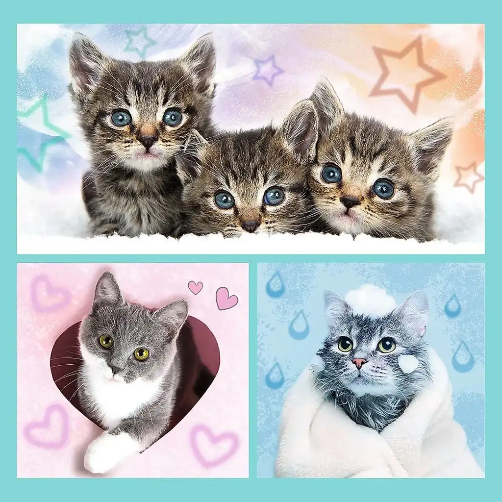 Sladké mačiatka 3 v 1 puzzle - Trefl kép 2