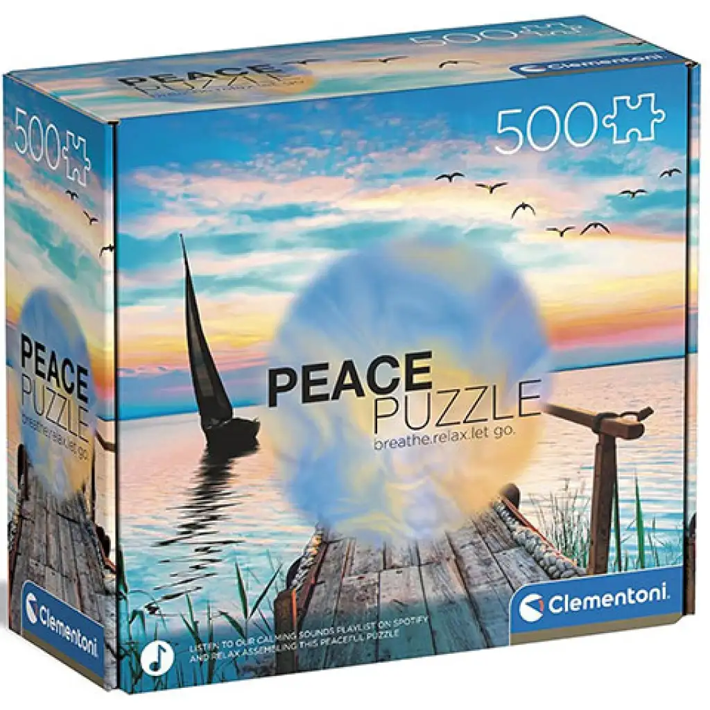 Peace Puzzle: Pokojný vánok 500ks puzzle - Clementoni