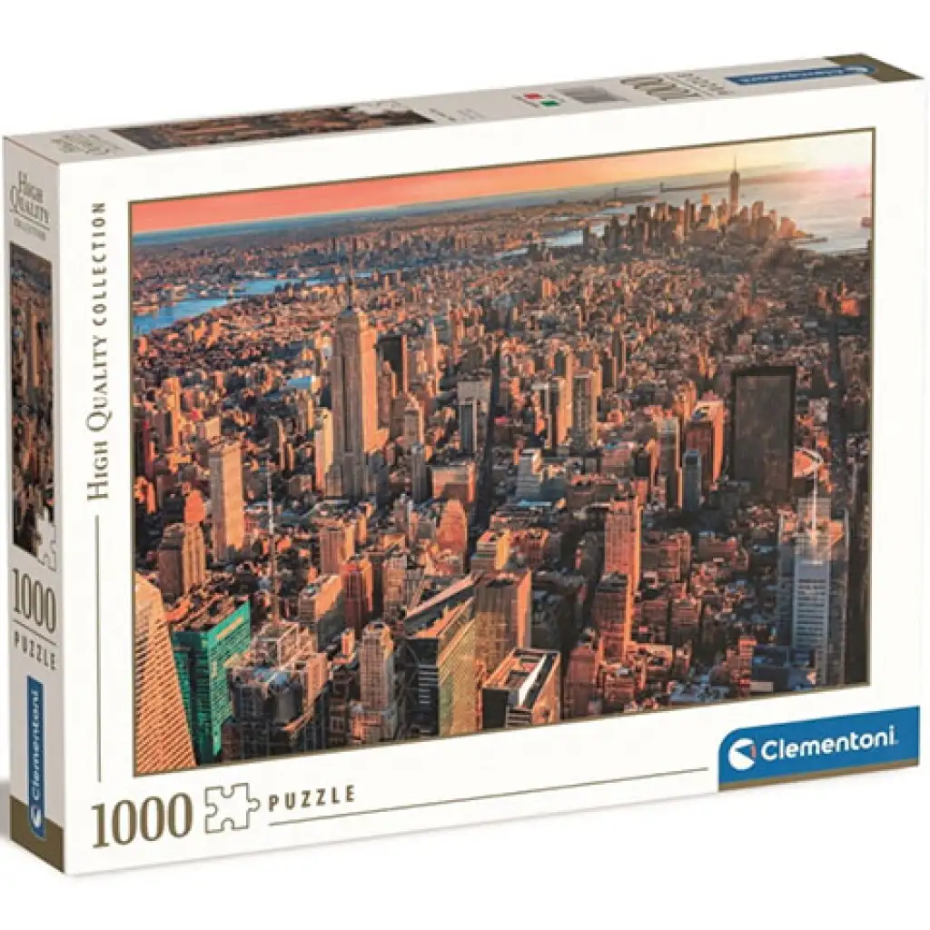 New York City Západ slnka HQC puzzle 1000ks - Clementoni