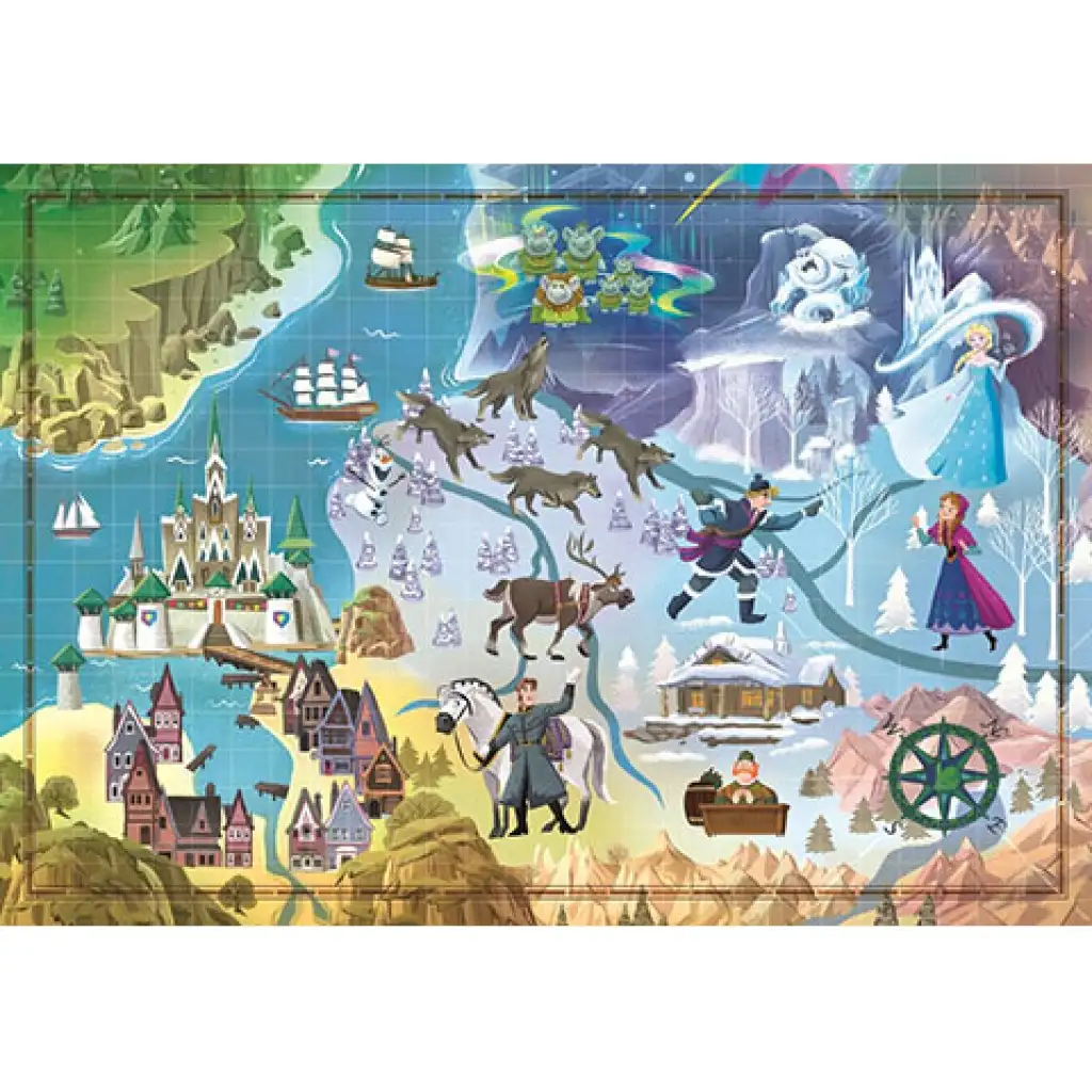 Disney: Jégvarázs térkép puzzle 1000db-os - Clementoni kép 2