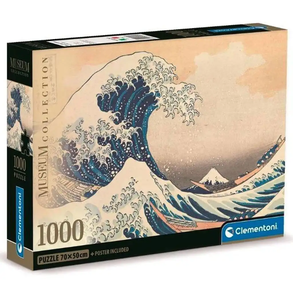 Hokusai - Veľká vlna pri Kanagawe 1000 kusov puzzle - Clementoni