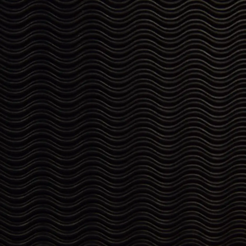 3D čierna vlnitá lepenka na dekoráciu B2 50x70cm 1 ks