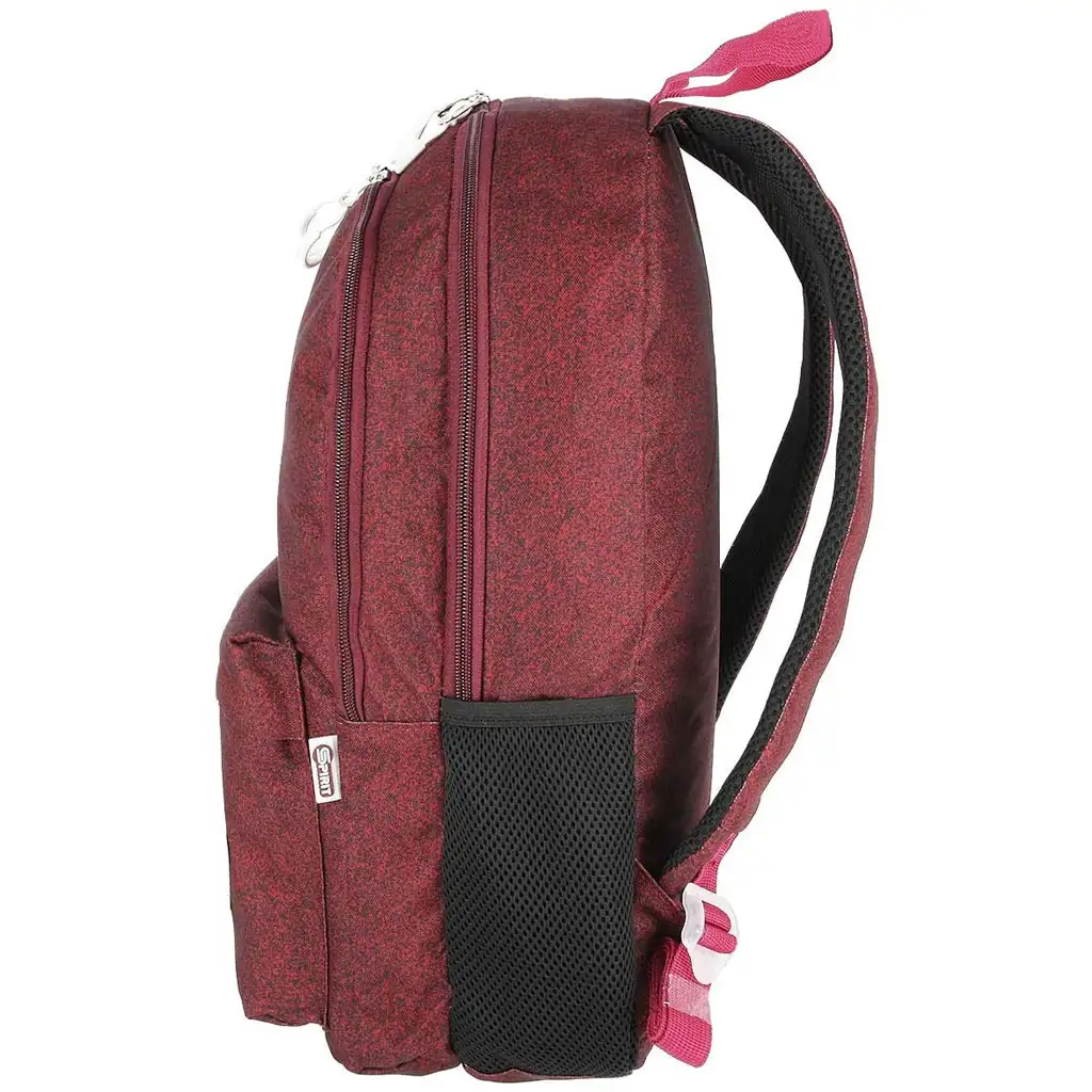 Spirit: SHADE bordó lekerekített háromrekeszes iskolatáska, hátizsák 43x 29x21cm kép 2