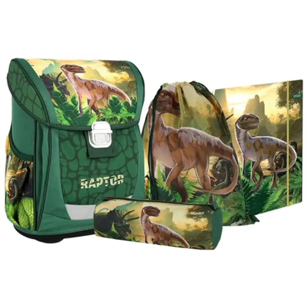 Spirit: Cool Raptor ergonomikus iskolatáska, hátizsák 4 db-os szett kép 1