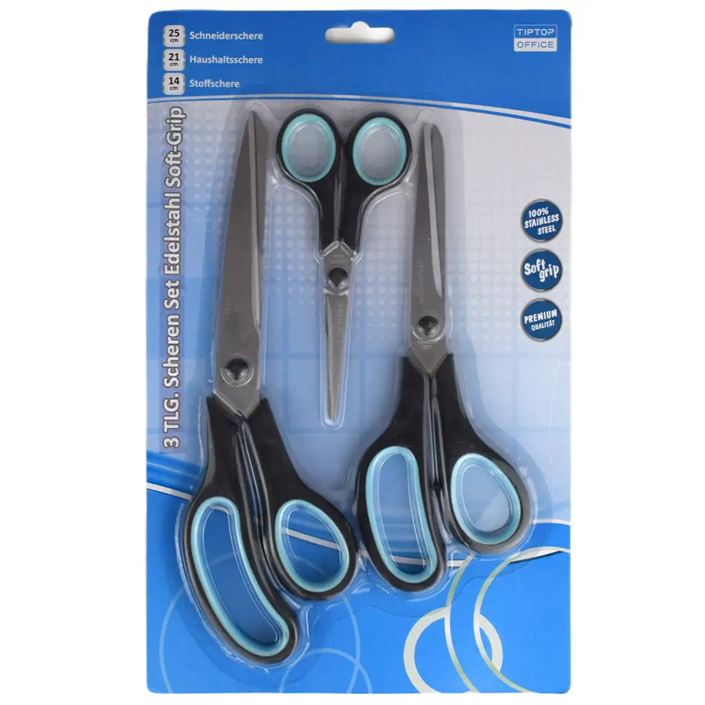 Spirit: Sada nožníc Soft Grip, 3 ks