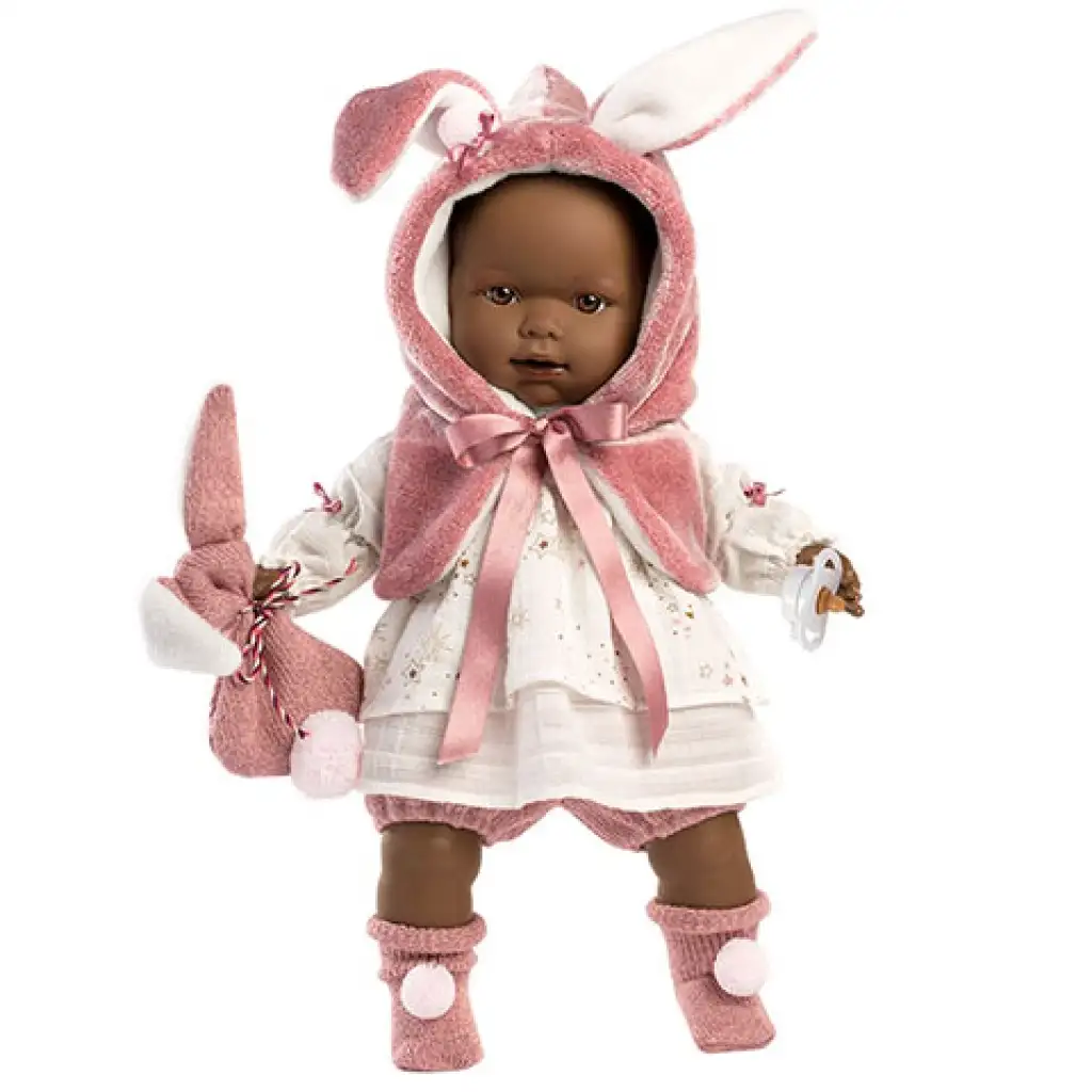 Llorens: Nicole 42cm plačúca bábika vo veste "zajačik"